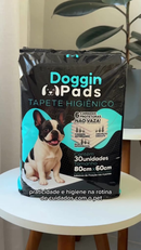 Kit 4 Tapete Higiênico para Cachorro Doggin Pads 80 x 60 cm - 120 Unidades