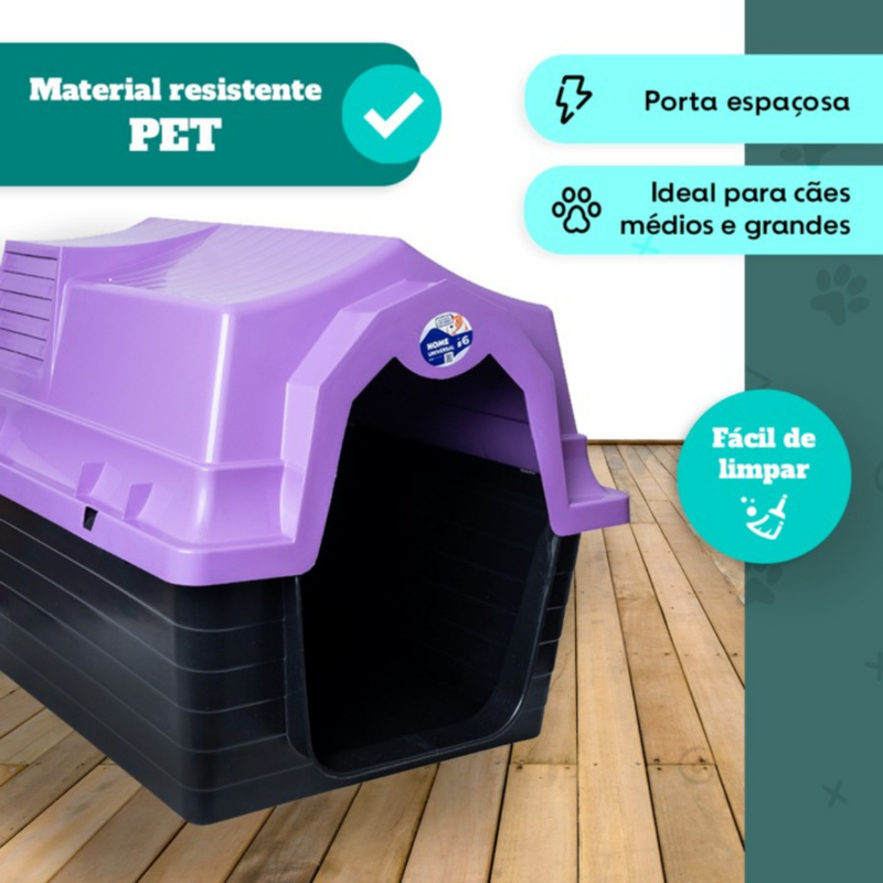 Casinha de Cachorro Grande e Medio Porte N6 Desmontavel Casa Plastica com Proteção UV Resistente