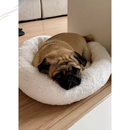 Caminha Redonda Pets Sherpa para Cães e Gatos Macia 50x50 cm Quente Confortável Cama Pet Com Pelinho