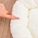 Caminha Redonda Pets Sherpa para Cães e Gatos Macia 50x50 cm Quente Confortável Cama Pet Com Pelinho