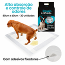 Kit 4 Tapete Higiênico para Cachorro Doggin Pads 80 x 60 cm - 120 Unidades
