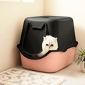 Caixa de Areia Fechada para Gatos Antiodor Premium.