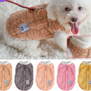 Roupas Para Animais De Estimação Colete Fofo De Outono E Inverno Cães Gatos De Fivela De Reboque Com Padrão De Urso
