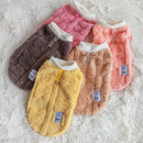 Roupas Para Animais De Estimação Colete Fofo De Outono E Inverno Cães Gatos De Fivela De Reboque Com Padrão De Urso